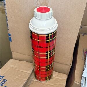 Vintage Thermos Classic Red Plaid Bottle